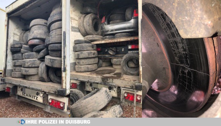 POL-DU: Neuenkamp/A 40: Polizei zieht gefährlichen Lkw aus dem Verkehr