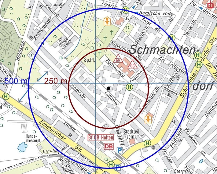 FW-OB: Bombenfund in Schmachtendorf: Entschärfung um 17:45 Uhr geplant