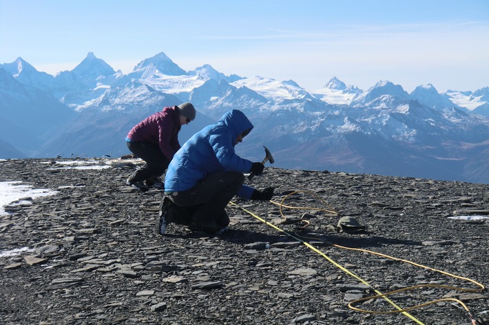 Thawing permafrost in the Alps