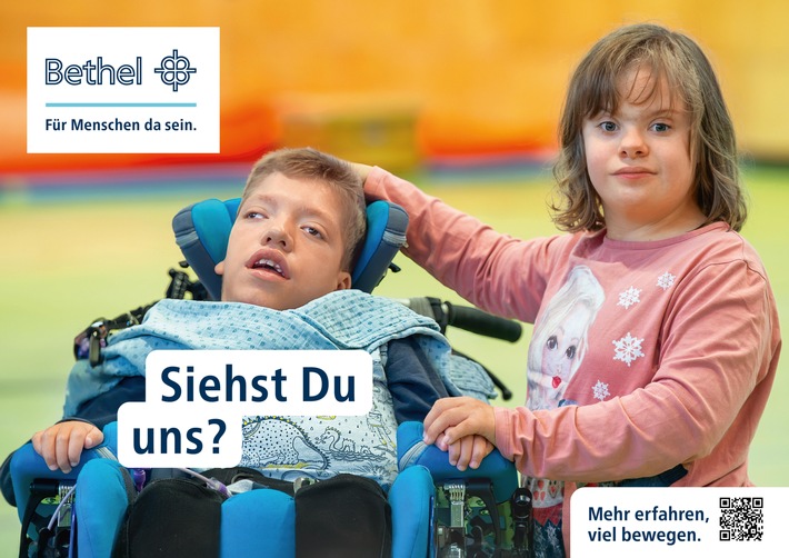 Freundschaft ohne Worte / Lea und Aaron sind die Gesichter von Bethels Plakatkampagne