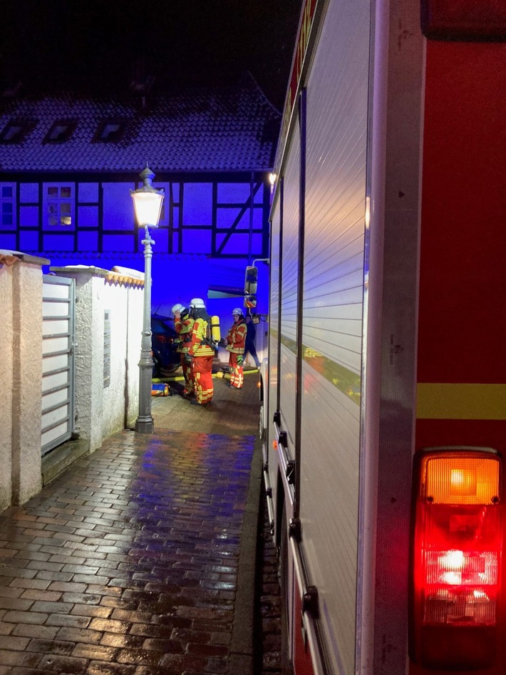 FW Minden: Küchenbrand in der Innenstadt