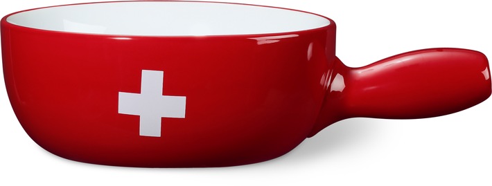 Migros: Rückruf des rot-weissen Fondue-Caquelons mit Schweizer Kreuz aus Porzellan