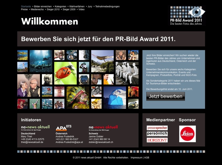 PR-Bild Award 2011: Bewerbungsfrist endet am 10. Juni