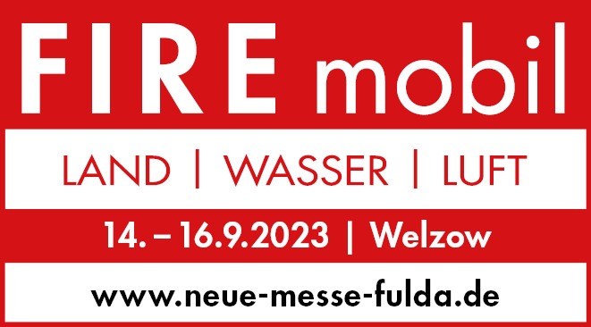 FIREmobil 2023 - Katastrophenschutz zum Anfassen / Pressemitteilung der Neue Messe Fulda GmbH / DFV ist ideeller Partner der Leistungsschau