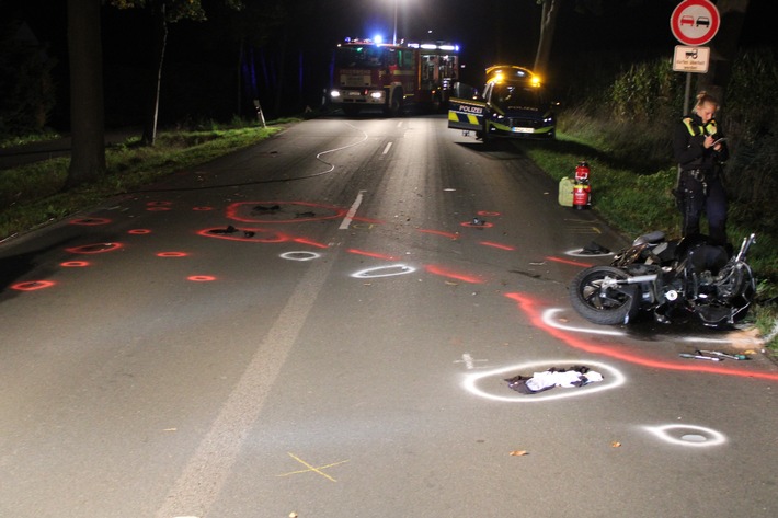 POL-MI: Rollerfahrer prallt gegen Baum - schwerverletzt