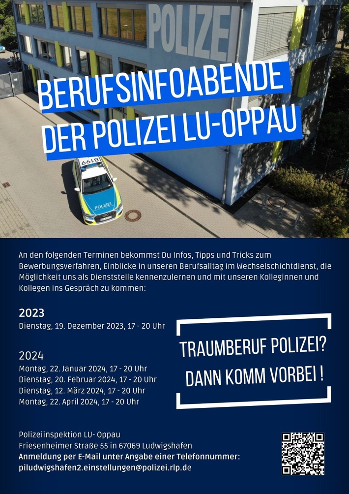 POL-PPRP: Termine Berufsinfoabende 2023/2024