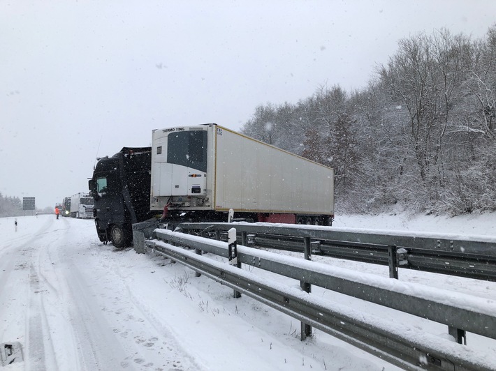 POL-PDWIL: Schneefall und Glätte: Verkehrsunfälle und Verkehrsbehinderungen am 20.01.2023 im Dienstgebiet der Polizeiinspektion Prüm