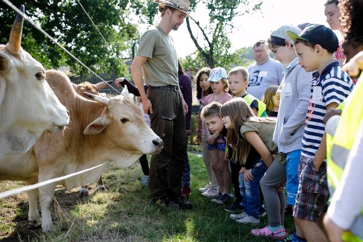 Ökologische Landwirtschaft entdecken, Nachhaltigkeit erleben - 
Sarah Wiener Stiftung, dmBio und Naturland bringen Kinder auf den Biobauernhof