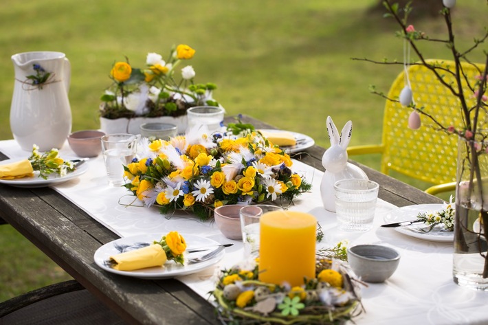 Presse-Info: Die besten Dekoideen für die Ostertafel &amp; DIY für Kinder von Fleurop