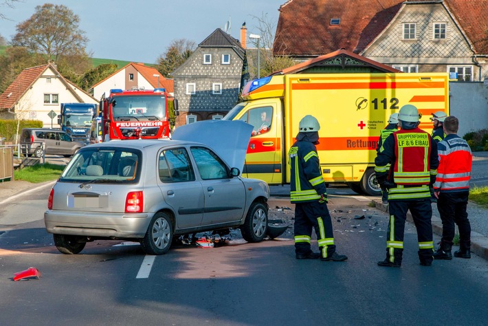 KFV-Görlitz: Verkehrsunfall - Einsatz der Feuerwehren Walddorf und Eibau