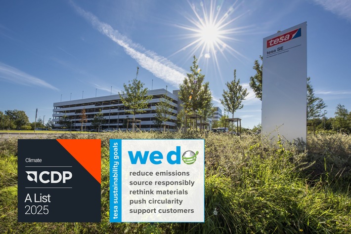 Zum dritten Mal in Folge: tesa erhält A-Rating von CDP für Klimaschutz-Engagement