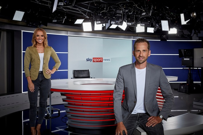 Modernste Technik, flexibler Aufbau und neues Design - Das neue Studio von Sky Sport News geht on air