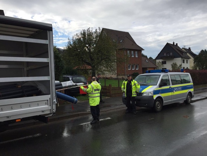 POL-HOL: Schwerlastkontrolle der Polizei Holzminden