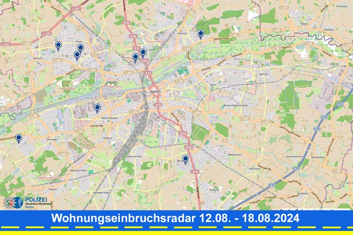 POL-HAM: Wohnungseinbruchsradar Hamm für die Woche vom 12. August bis 18. August