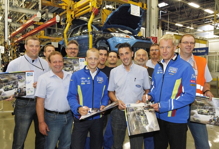 Zwei fliegende Finnen an der Saar (mit Bild) / Mikko Hirvonen und Jarmo Lehtinen zu Gast im Ford Focus-Werk Saarlouis