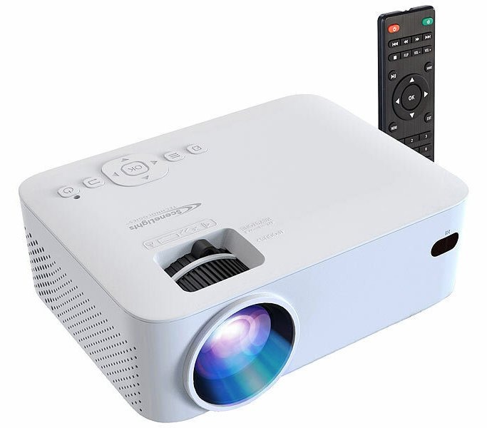 SceneLights LED-HD-Beamer LB-9700 mit 720p-Auflösung, 4.500 Lumen, bis 254 cm Diagonale: Fotos und Videos kommen an der Leinwand groß raus