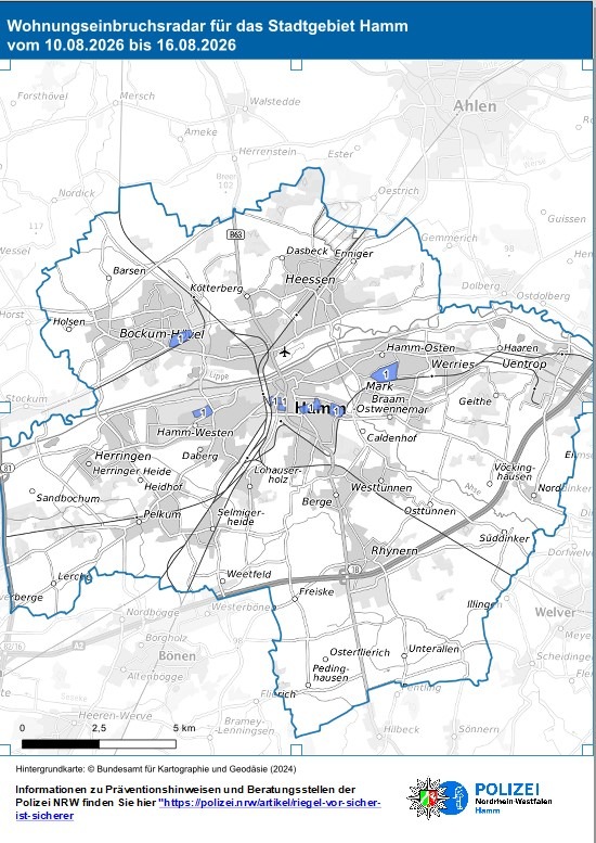 POL-HAM: Wohnungseinbruchradar Hamm für die Woche vom 10. bis zum 16. August 2026