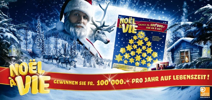 Loterie Romande: Noël à Vie - Dieses Jahr gibt&#039;s noch mehr zu gewinnen