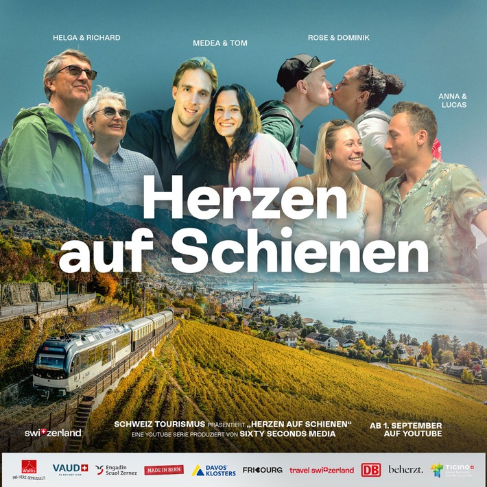 Herzen auf Schienen: Neue sechsteilige YouTube-Serie von Schweiz Tourismus