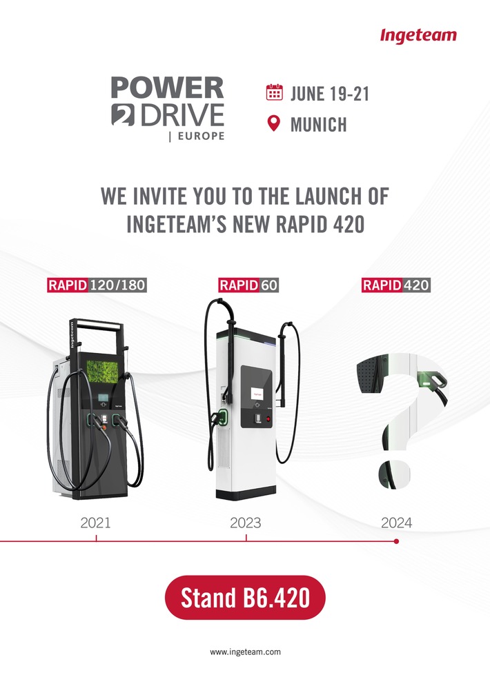 INGETEAM unveils details of the new RAPID 420 and initiates the countdown to its launch in Power2Drive Europe