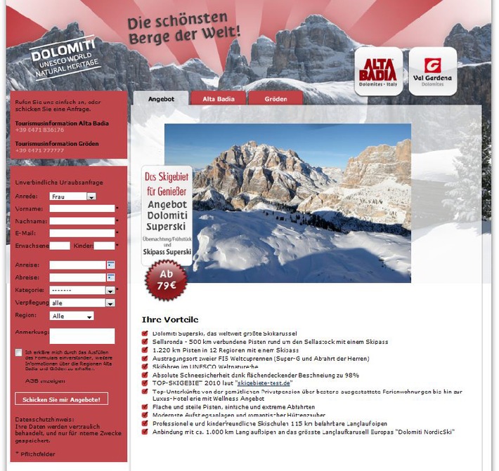 Alta Badia/Gröden: erfolgreiche Bilanz der Online-Winterkampagne -
BILD