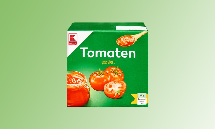 Testsieger: Öko-Test-Bestnote für K-Classic passierte Tomaten