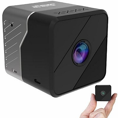 Somikon Mobile Mini-Full-HD-Überwachungskamera DV-1100.sm, PIR-Sensor, 6 Monate Stand-by: Mini-Kamera mit Nachtsicht-Modus zur Überwachung