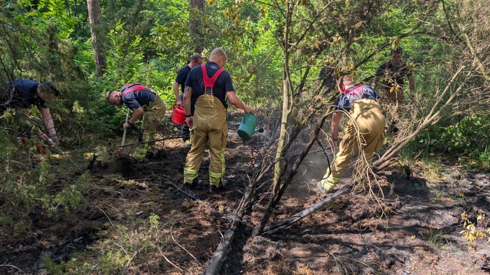 FW Dresden: Waldbrand in der Dresdner Heide