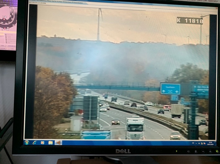 POL-VDMZ: A 63, Nieder-Olm: Starke Sichtbehinderung durch Feuer