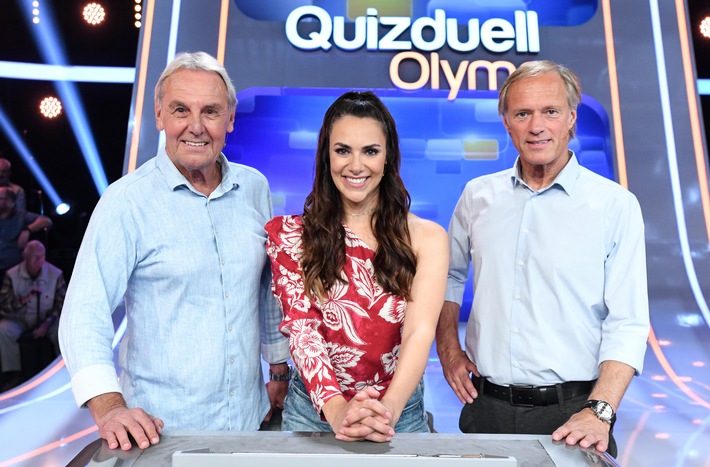 Sportexperten gegen den "Quizduell-Olymp": Jörg Wontorra und Gerhard Delling bei Esther Sedlaczek / "Quizduell-Olymp" am Freitag, 1. Dezember, 18:50 Uhr im Ersten