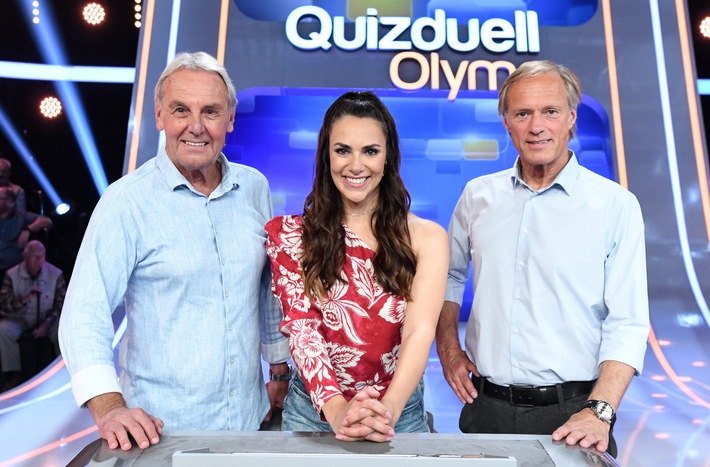 Sportexperten gegen den &quot;Quizduell-Olymp&quot;: Jörg Wontorra und Gerhard Delling bei Esther Sedlaczek / &quot;Quizduell-Olymp&quot; am Freitag, 1. Dezember, 18:50 Uhr im Ersten