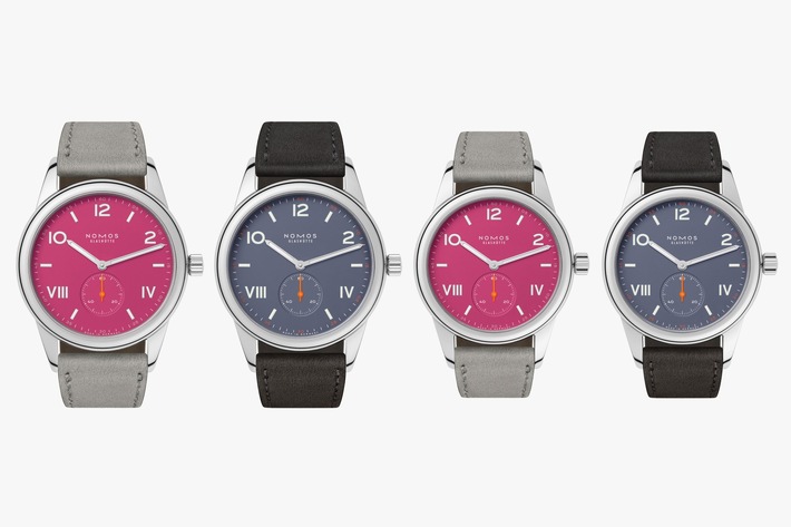 Don’t be shy: The new NOMOS watches Club Campus deep pink and blue purple