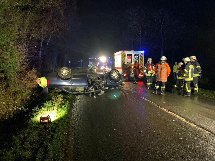 FFW Schiffdorf: Nachtrag zur Pressemitteilung &quot;Pkw-Fahrer landet im Seitengraben: Fahrer kommt ins Krankenhaus&quot;