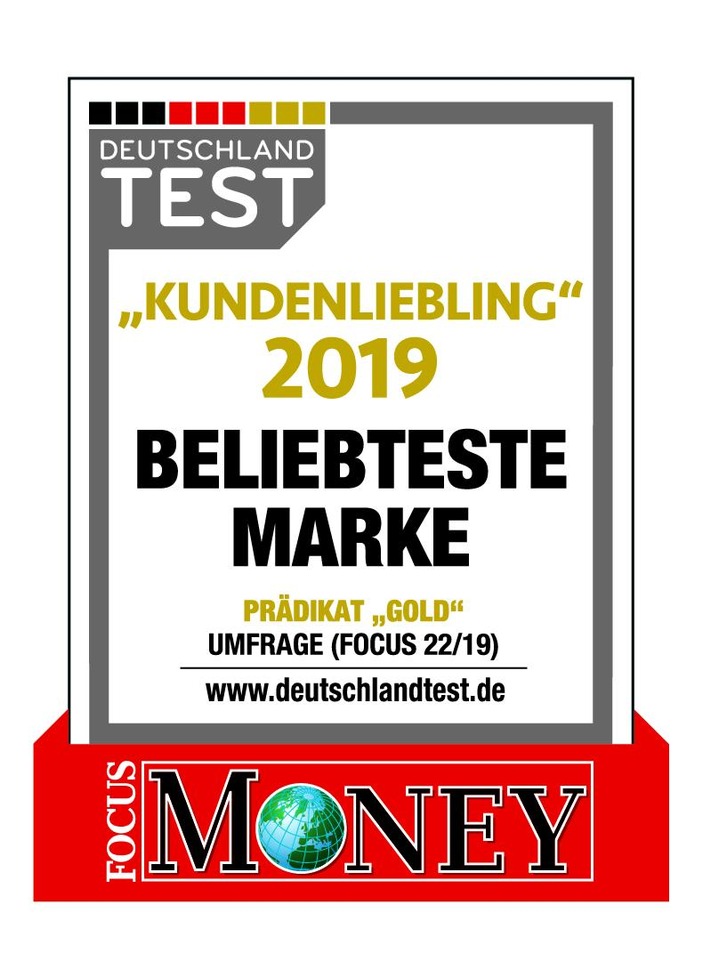 Mestemacher mit dem Deutschlandtest-Siegel "Kundenliebling 2019" ausgezeichnet