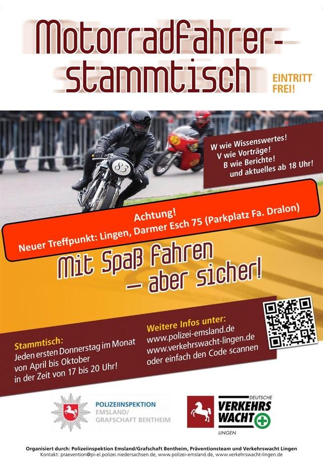 POL-EL: Lingen - Motorradfahrerstammtisch am 03.08.23