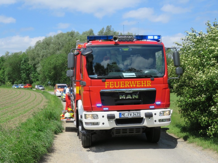 FW-Heiligenhaus: Autounfall in der Abtsküche (Meldung 14/2019)