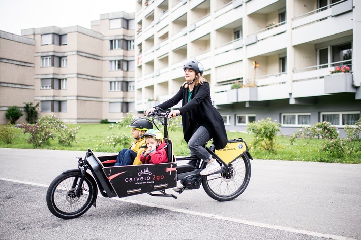 10 Jahre TCS carvelo: Das Sharing-Angebot für eCargobikes hat sich in 100 Städten und Gemeinden etabliert
