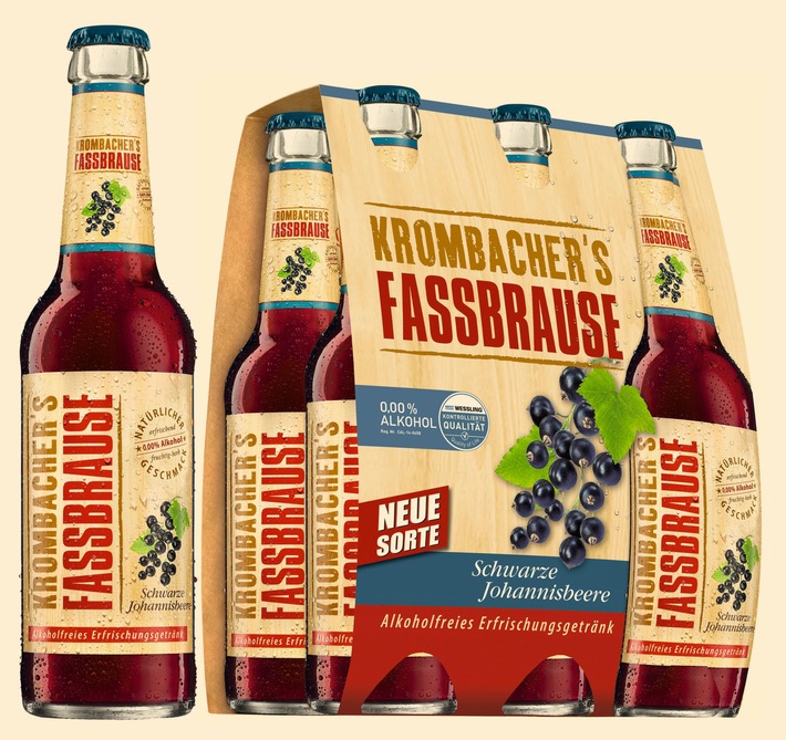 JETZT NEU: KROMBACHER&#039;S FASSBRAUSE Schwarze Johannisbeere