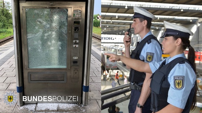 Bundespolizeidirektion München: Snackautoamt am Bahnsteig beschädigt - Sechs Tatverdächtige in Aubing aufgegriffen