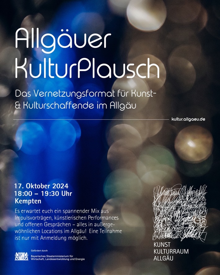 Neues Format: Allgäuer KulturPlausch: Vernetzung und Inspiration für Kunst- und Kulturschaffende