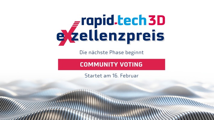 Community Voting für den Exzellenzpreis 2026 der rapid.tech 3D: Jetzt online abstimmen