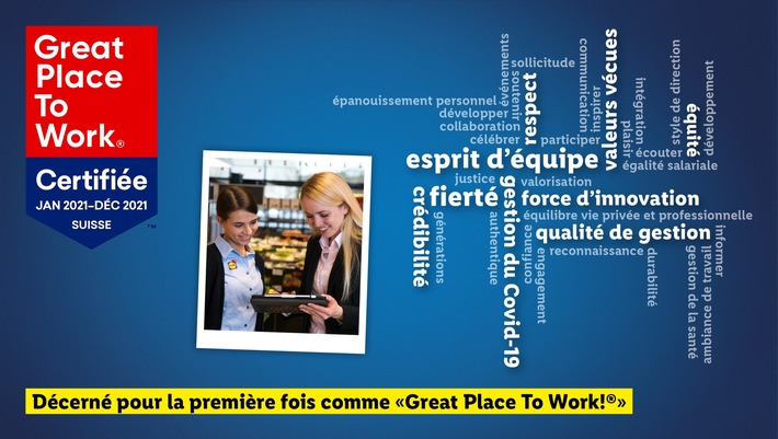 Lidl Suisse obtient pour la première fois la distinction Great Place to Work