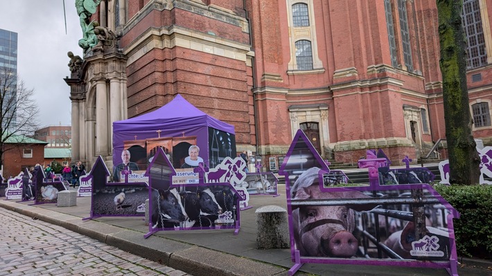 Tierschutzprotest zum Kirchentag: Motto "mutig - stark - beherzt" sollte auch für Tierschutz gelten
