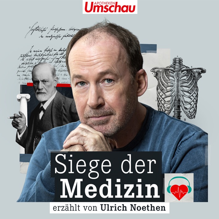 &quot;Siege der Medizin&quot;: neuer Podcast, erzählt von Ulrich Noethen / Die größten Errungenschaften der Medizingeschichte beim Hören erleben