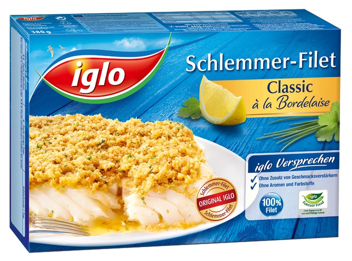 Ein Hoch auf das Original: iglo präsentiert sein Schlemmer-Filet in neuem Gewand (BILD)