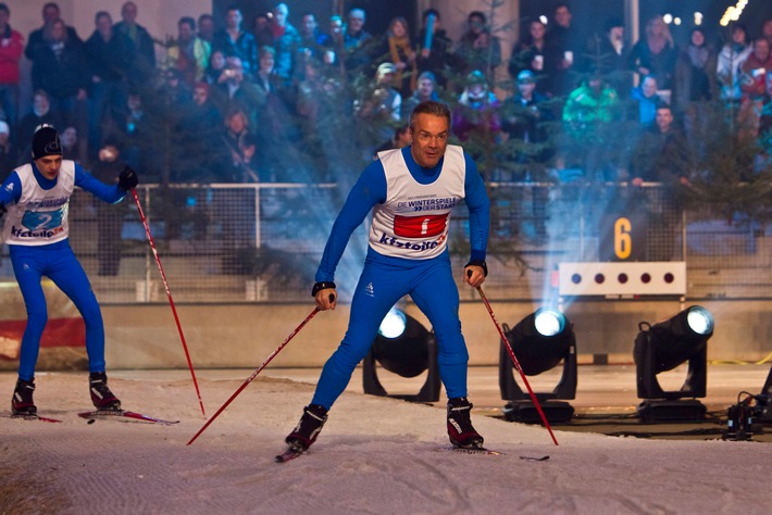 Zwei Mal Gold: Hannes Jaenicke räumt bei den SAT.1- Winterspielen der Stars ab (mit Bild)