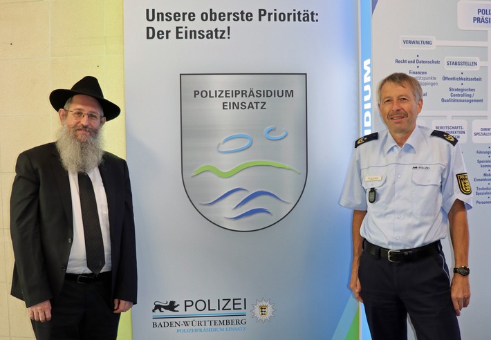 POL-Einsatz: Polizeirabbiner zu Besuch beim Polizeipräsidium Einsatz - Kooperation vereinbart