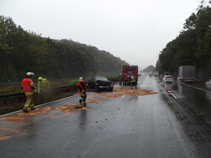 FW-DO: 17.08.2018 Verkehrsunfälle auf der Autobahn,
Zwei Verkehrsunfälle auf der A 45