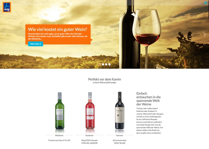 Die digitale Weinwelt von ALDI SÜD - einfach die richtige Auswahl treffen