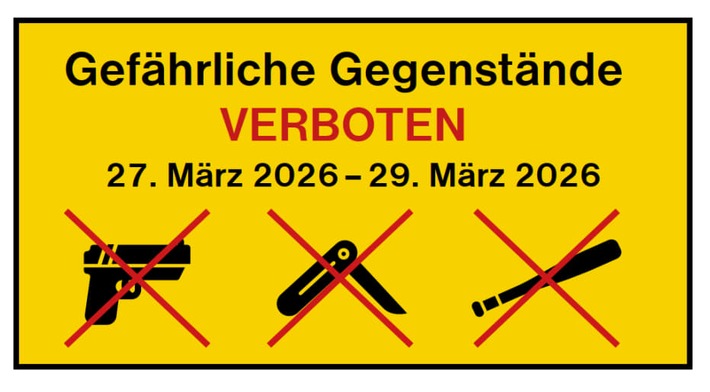 Bundespolizeidirektion München: Bundespolizeidirektion München erlässt erneut temporäres Mitführverbot für gefährliche Gegenstände an sechs bayerischen Bahnhöfen